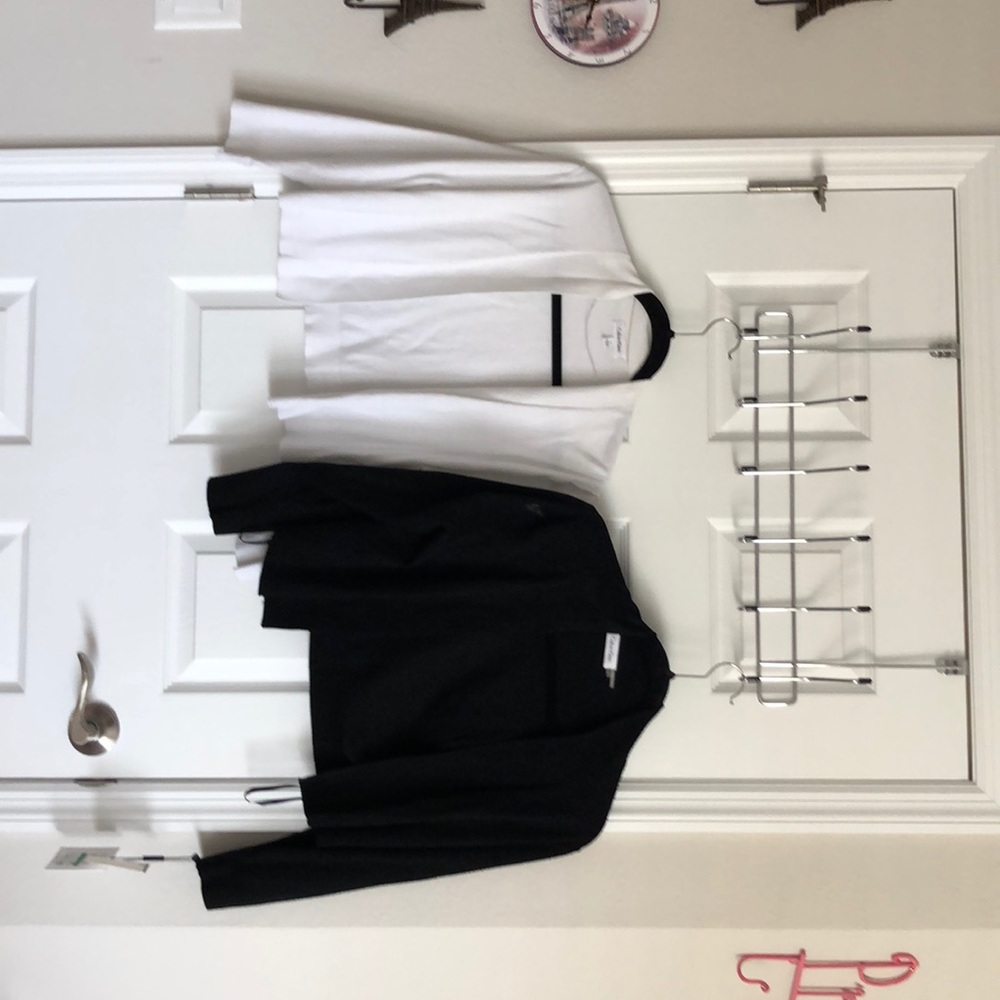 Cropped Black and White cardigans